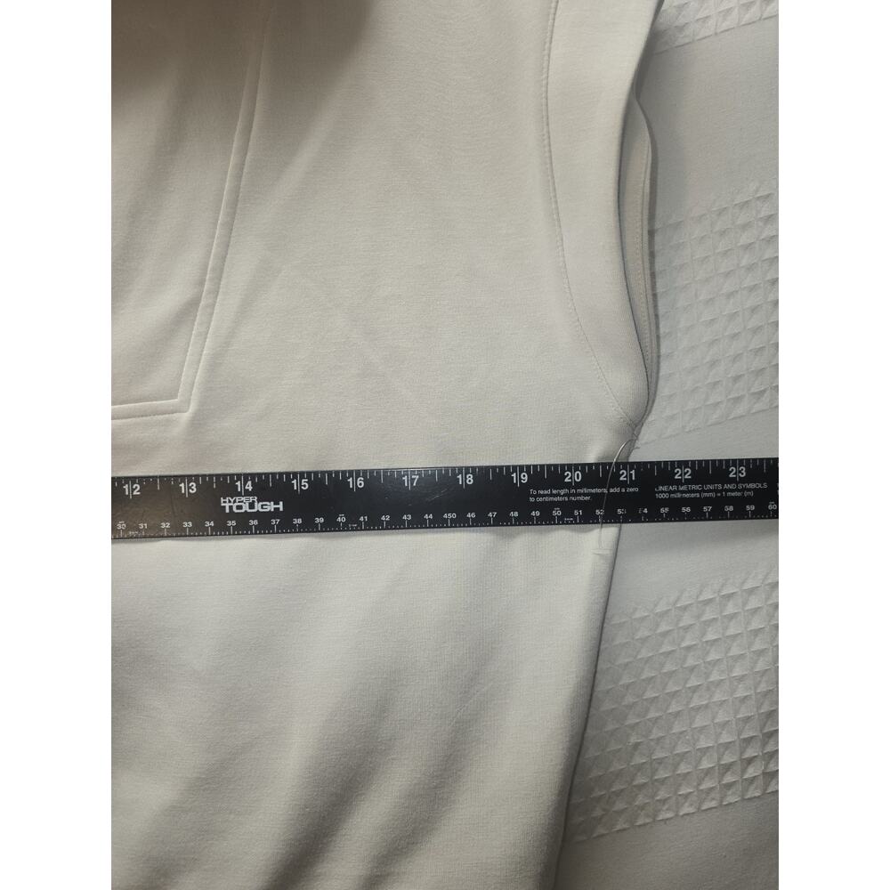 Women's Thread & Supply Half-Zip Short Sleeve Dolman Top Size Large Cream 7394 - Picture 5 of 9